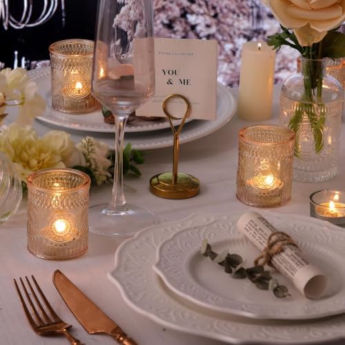 Lanttu 12 Pcs Gold Votive Candle Holder 2"x2.56" Tea Lights Candle Holders - Image 5