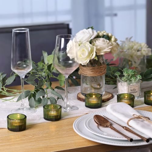 Lanttu 12 Pcs Green Tealight Candle Holder 2'' x 1.4'' - Image 6