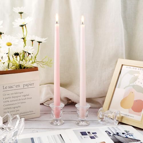Glass Taper Candle Holder Set of 36 - Clear Crystal Candlestick Holders for Tapered Candles, Elegant Candle Stick Holder Set for Wedding Party Christmas Thanksgiving Festival (36, Transparent) - Image 5