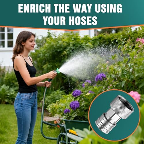 Pressure Washer Adapter 3/4" GHT to 1/4" Quick Connect, Single-Pack Stainless Steel Garden Hose Adapter with Zero-Leak O-Ring & Non-Slip Knurled Grip for Car Wash, Foam Cannon, Patio Cleaning - Image 7