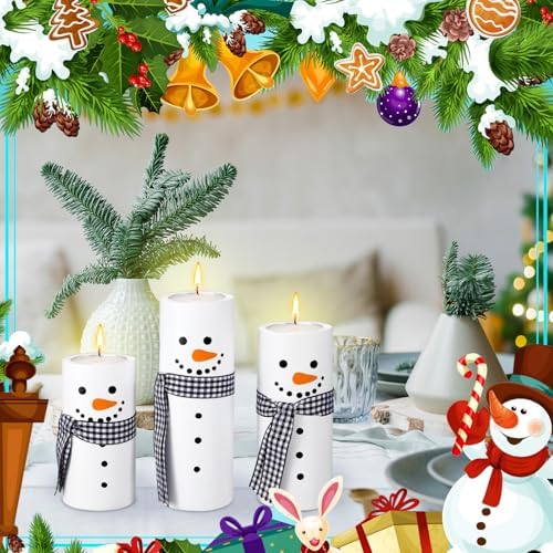 MTLEE 3 Pcs Fall Wood Candle Holders Cute Style, Soy Wax Tea Light - Image 6