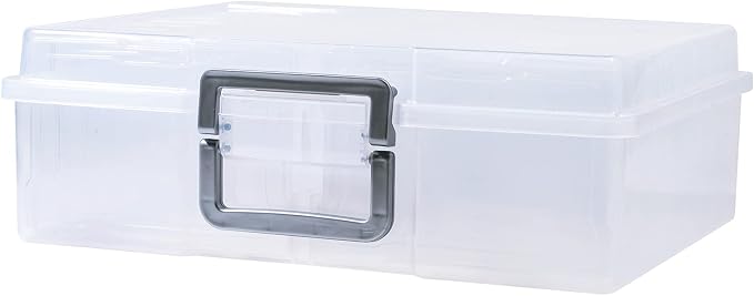 novelinks Photo Storage Box and 16 Inner 4" x 6" Photo Storage Containers | 1Pack Clear, Photo Albums 4x6 Pictures, Photo Organizers and Storage, Card Game Storage, Task Boxes for Special Education