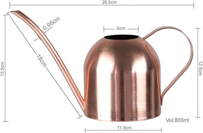 Watering Can for Indoor Plants, 30oz Long Spout Stainless Steel | Long Spout Design Delivers Precise Watering Directly To Plant Roots