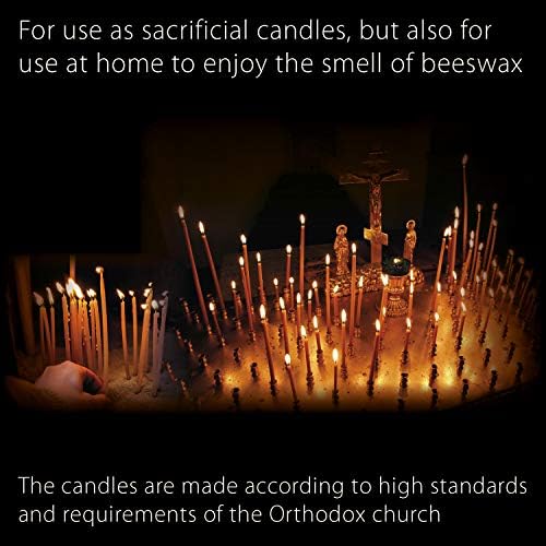 Danilovo Pure Beeswax Candles - Honey-Scented, Decorative Thin Taper Candles - Ideal for Birthday Decoration or Church Prayers - Drip Free, Tall & Smokeless Pack of 100 pcs, 7.3 x 0.24 inch - Image 4