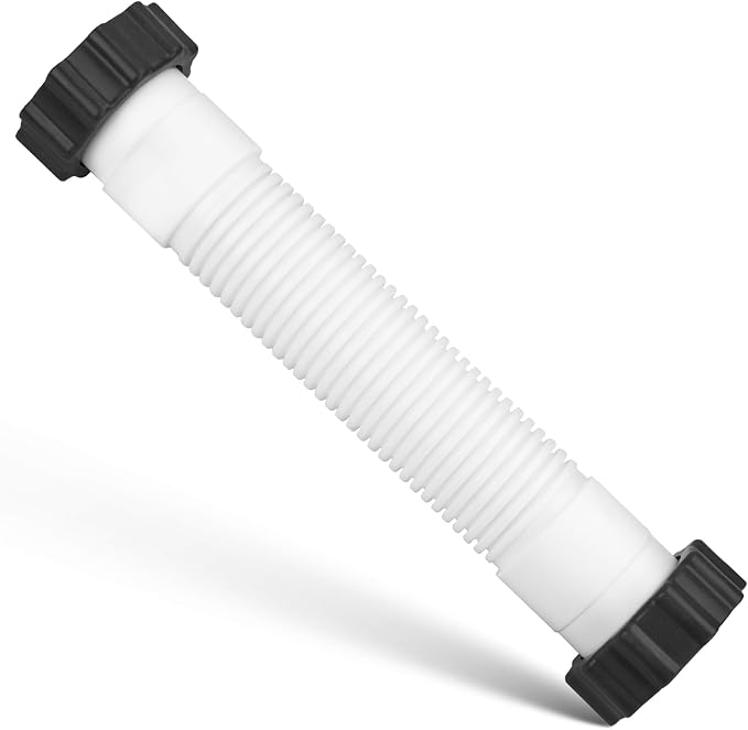 Alocs 11763 Pool Sand Filter Pump Hose Replacement for Intex Sand Filter Pumps & Saltwater Systems, 10 Inch Sand Filter Interconnecting Hose, White