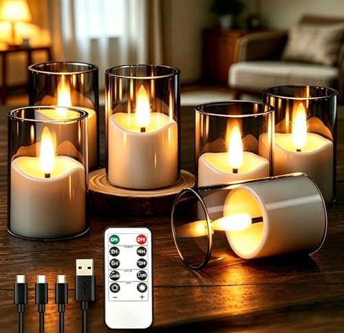 Rechargeable Flameless Candles with Remote Timer by YTRUSTIX