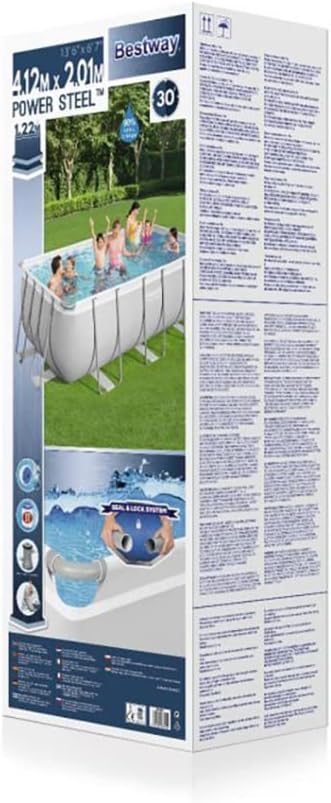 Bestway Rigid rectangular pool "Iseo" Large 412x201x122H cm - 69 kg