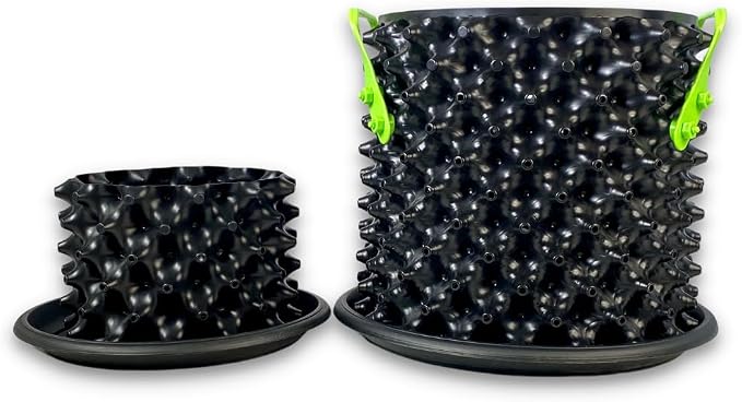 Air Pruning Pots for Plants - Complete Grow Kit - 1 Gallon Pot & 5 Gallon Pot - Promote Healthy Roots Complete Air Pruning, Re-Planting & Plant Rooting System