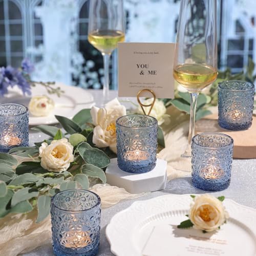 Lanttu 36 Pack Blue Votive Candle Holder 2.2ʺ*2.6ʺ Tealight Candle Holders - Image 5