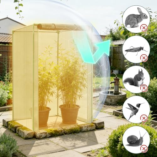 4'x4'x6' Crop Cage Plant Protection Netting Tent | Easy Installment Mesh Tent with Zippers for Vegetables Fruits and Plant | Suitable for Garden Yard and Lawn - Image 6
