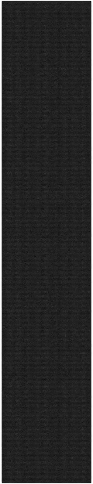 KOZYFLY Black 2.5'x14' Runners Rugs for Hallway, Long Washable Runner Rug, Woven Non Slip Kitchen Runner, Flatweave Entryway Rug, Floor Carpet for Entry, Aisle, Hall, Black/Dark Grey