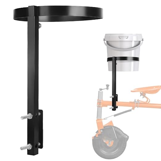 5 Gallon Trash Bucket Holder for Zero Turn Mowers, Zero Turn Bucket Holder, Bucket Storage Holder Mount with Clamp