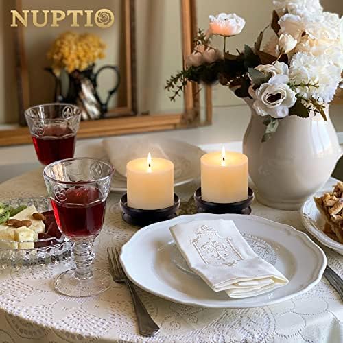 Pcs of 4 Spike Candle Holder Iron Candle Plate Pillar Candle Holder, Black, Decorative Iron Pillar Candle Plate, 3.6" Diameter Pedestal Candle Stand for LED & Wax Candles, Incense Cones, Spa, Weddings - Image 2