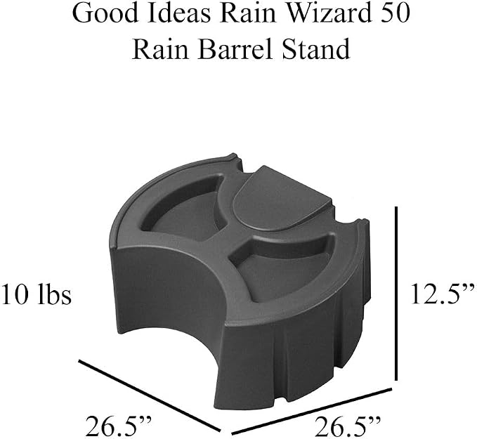 Good Ideas RW50ST-KHA 50-Gallon Rain Wizard Rain Barrel Stand, Khaki