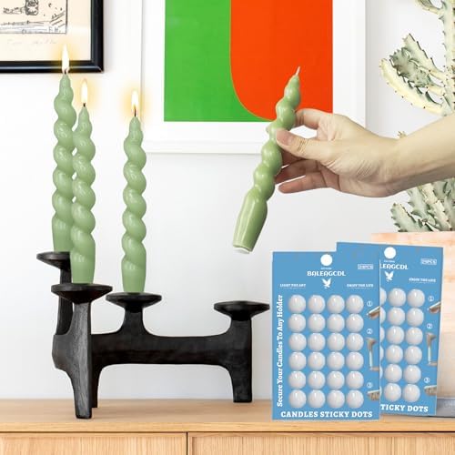 Taper Candles Sticky Dots - White Candle Wax Dots -Taper Candle Waxde Adhesive - Secure Your Candles to Any Holder (96Pack) - Image 6