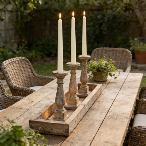 Ivory Taper Candles Unscented, 10 Inch Tall Dinner Table Candles - Image 2