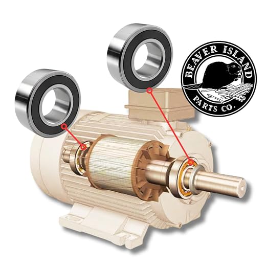 Beaver Island Pool Pump Motor Bearing Repair Kit, Motor B668, Replacement | Chromium Steel, Double-Sealed & Pre-Lubricated 2-bearing Set; Replaces Worn or Noisy Pool Pump Motor Bearings; 48 & 56 Frame