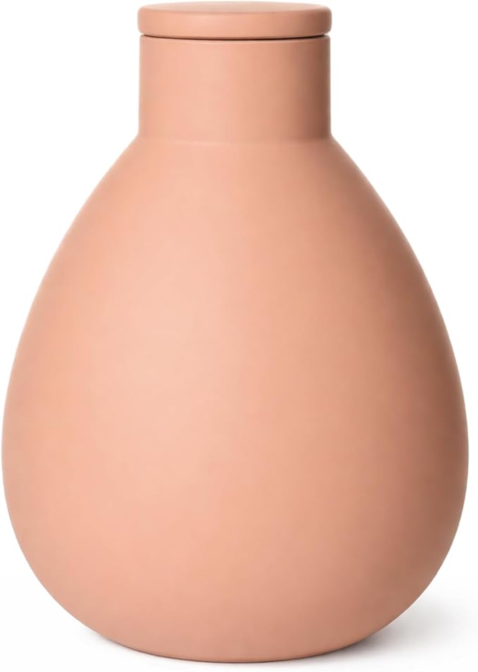 1.25 Gallon Large Olla Terracotta Watering Pots with Lid Self Watering Pots Water Dripper Automatic Plant Irrigation Devices System Vacation for Gardens Raised Beds Indoor Outdoor Plants