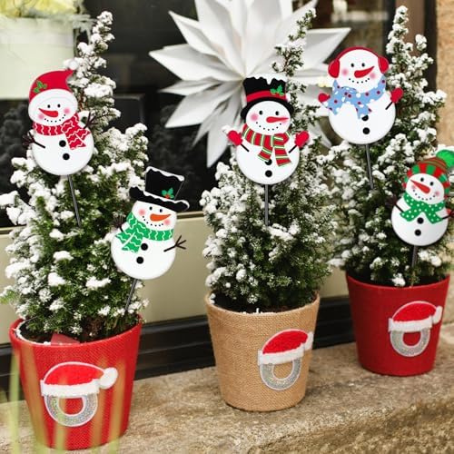 5 Pack 12'' H Metal Christmas Yard Stakes Outdoor Decorations - Image 3