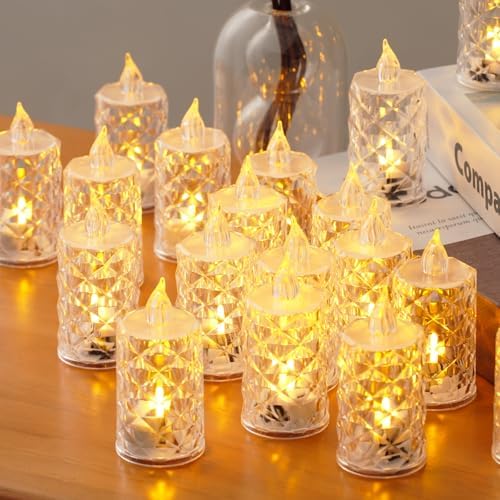 Battery Operated Flameless LED Tea Light Candles, 12 Pack - Image 4