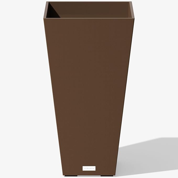 Veradek V-Resin Indoor/Outdoor Taper Planter (26 inch, Espresso)