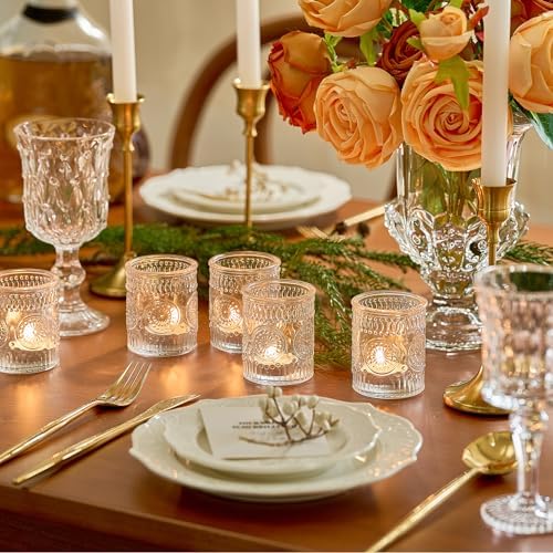 30 Pack Clear Glass Votive Candle Holders, Vintage Candle Holder Bulk, Tealight Candle Holders for Table Centerpieces, Home, Bridal Shower, Birthday, Christmas, Thanksgiving Party Table Decor - Image 7