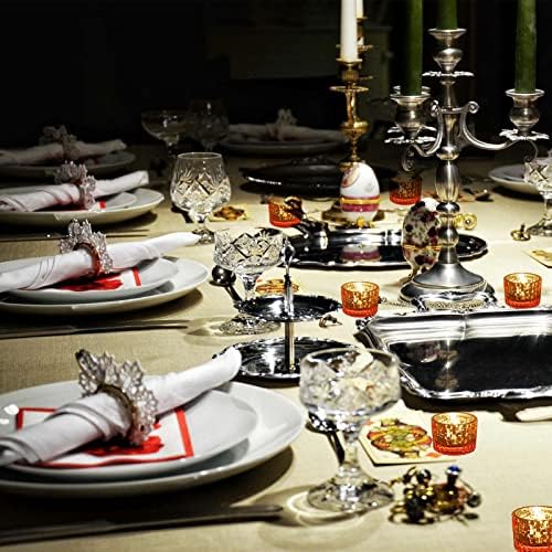 VOHO Mercury Gold Candle Holders for Wedding Decor, Tealight Candle Holder - Image 3
