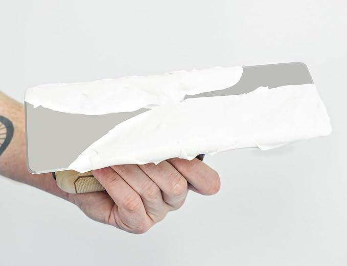 ROLLINGDOG Venetian Plaster Trowel - Mirror Polished 420 Stainless Steel Blade, Ergonomic Beech Handle for Decorative Finish and Polish(9.5inchX3.5inch)