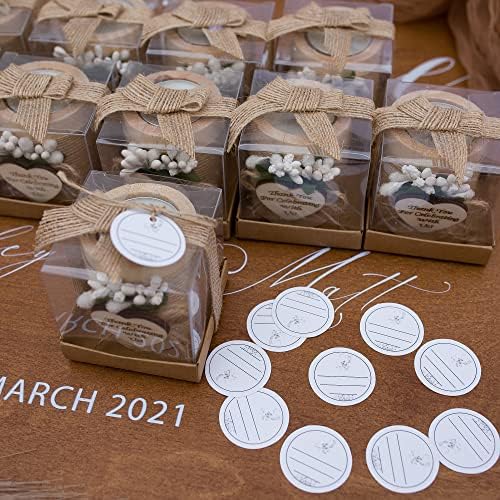10 Piece Set of Wooden Tealight Candle Holders, Wedding Candle Favors, Baby Shower Favors, Return Favors, Bridal Shower Favors for Guests.(Light brown) - Image 3