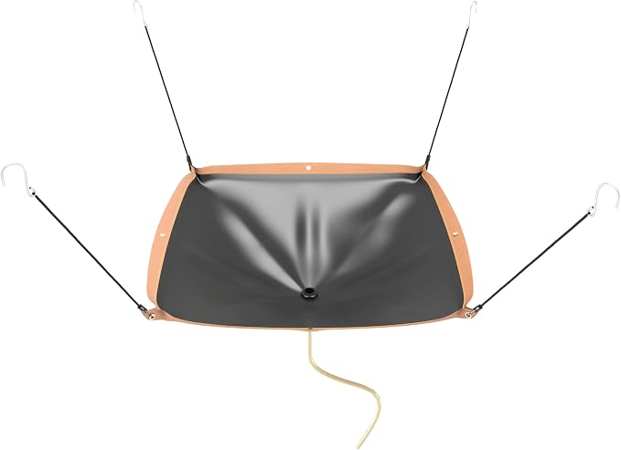 Heavy Duty Roof Leak Diverter Tarp Kit - 3x3 Ft Waterproof Ceiling Rain Catcher with Drainage System for Emergency Repairs & Rainwater Collection (Khaki)