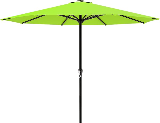 AreShark 12 FT Patio Umbrella for Outdoor, Outdoor Table Umbrella with Push Button Tilt and Crank, Outdoor Patio Umbrellas with 8 Sturdy Ribs, Patio Umbrellas for Market, Garden, Pool (Apple Green)
