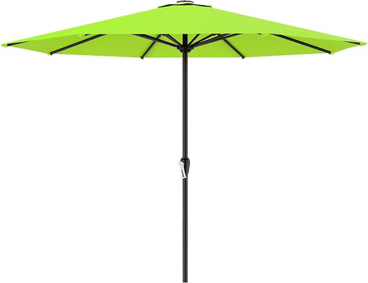 AreShark 12 FT Patio Umbrella for Outdoor, Outdoor Table Umbrella with Push Button Tilt and Crank, Outdoor Patio Umbrellas with 8 Sturdy Ribs, Patio Umbrellas for Market, Garden, Pool (Apple Green)