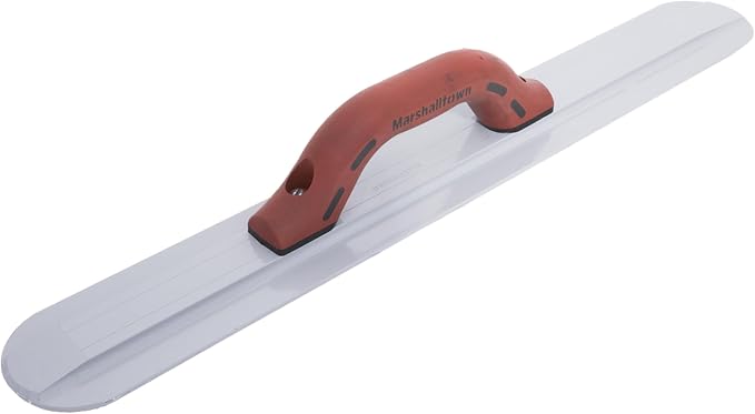 MARSHALLTOWN Round End Magnesium Hand Float, 24 Inch x 3-1/8 Inch, Standard DuraSoft Handle, Eliminates Float Marks, Provides Smooth Finish, Assembled in USA, Concrete Float, 155D