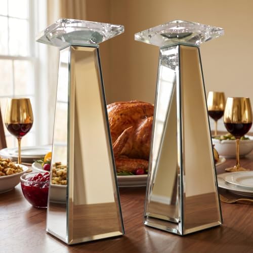 GIMORRTO Candle Holders 2 Sets Tabletop Decor for Wedding, Church, Fall, Holiday DéCor, Table Centerpiece Decoration. … (11 INCH) by GIMORRTO