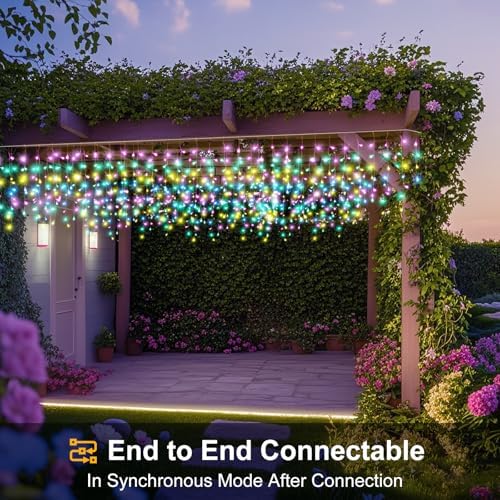 66ft Icicle Lights for Outside, 640 LED Pastel Multicolor Christmas Lights Outdoor Indoor, Twinkle String Lights with 120 Drops, Clear Wire Short Curtain Lights for Thanksgiving Room Home Wall Bedroom - Image 3