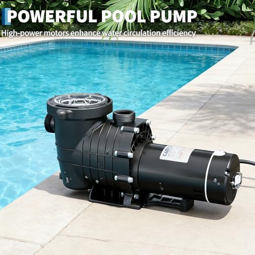 GarveeLife Swimming Pool Pump 2.0 HP 1500W 115/220V Dual Voltage Pumps with Strainer Basket for Above-Ground and In-ground