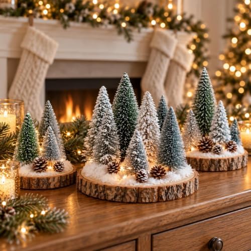 RattanView 6 Sets Christmas Tree Centerpieces for Tables, DIY Crafts Kit by RattanView
