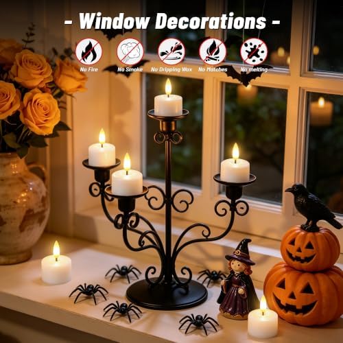 6 Pcs Rechargeable Flameless Candles with Remote Timer & Charging Base - Image 5