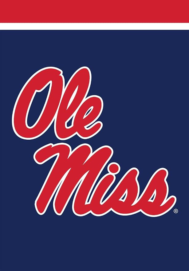 Briarwood Lane House Flag 40x28 For Outdoor Mississippi Rebels NCAA Licensed House Flag