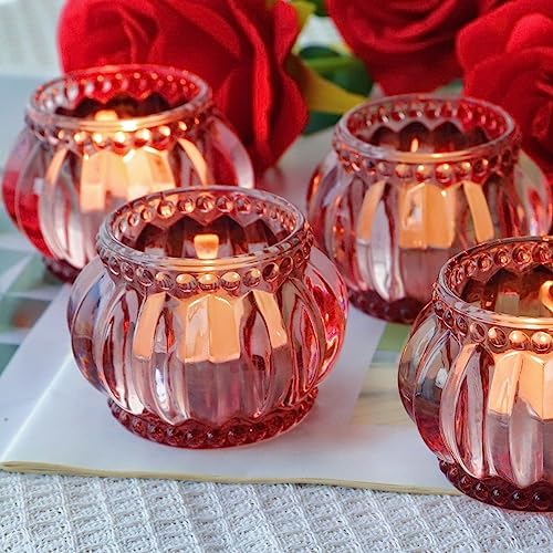 Woho 12pcs Rose Gold Tea Lights Candle Holder, Tealight Holder for Wedding - Image 5