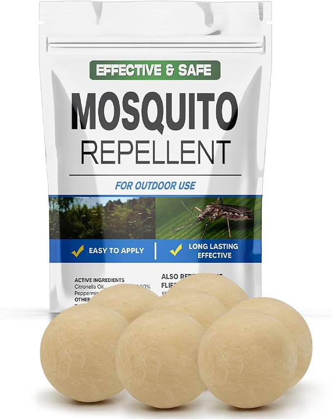 Mosquito Repellent Outdoor Patio, Mosquito Repellent Balls, Mosquitoes Deterrent for Yard, Keep Mosquito Away for Garage/Porch/Camping, Mosquito Control Indoor (1.1 Ounce (Pack of 7))