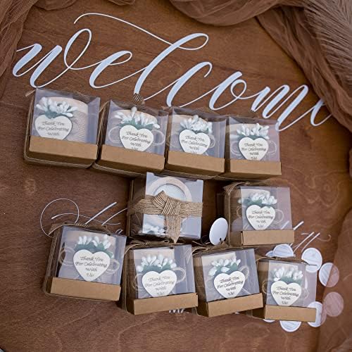 10 Piece Set of Wooden Tealight Candle Holders, Wedding Candle Favors, Baby Shower Favors, Return Favors, Bridal Shower Favors for Guests.(Light brown) - Image 2