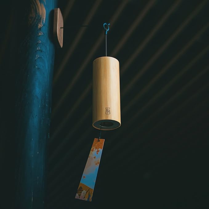 LingTing Bamboo Wind Chimes for Sound Healing, Meditation, Relaxing Emotions,Chord Wind Chimes Hand-Cranked Wind Chimes Unique Decor Gardening Gift for Outdoor Decoration(G-Snow), Yellow