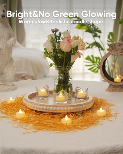 Amagic 50Pack Flameless LED Tea Lights Candles Battery Operated, Warm White - Image 4