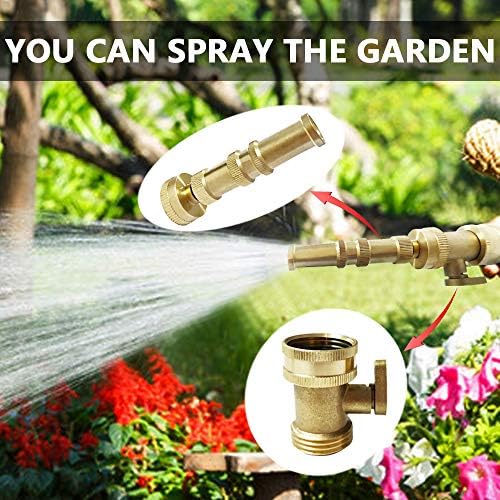 Heavy Duty Brass Shut Off , Brass Water hose valve On/Off valve garden hose Connector (2PCS) +4 Extra Pressure Washers - Image 6