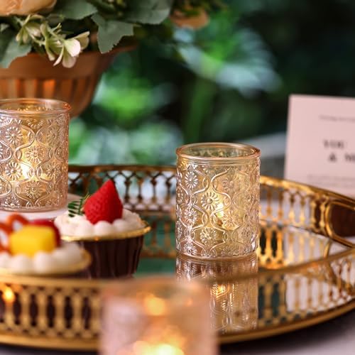 Volens 24pcs Gold Votive Candle Holders for Table Centerpiece, 2.16"x2.65"H - Image 5