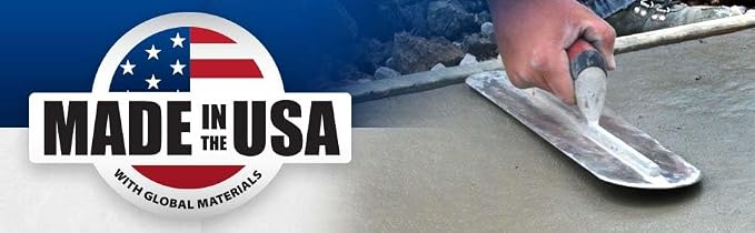 Marshalltown Fully Rounded Concrete Finishing Trowel, Blue Steel Blade, DuraSoft Handle, 20 x 4, Assembled in USA, MXS20BRD