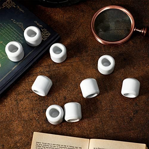 Suclain 20 Pcs 0.7 Inch Chime Candle Holder Small Candle Holders Ceramic Holder for Rituals, Spells, Vigil, Altar, Witchcraft, Wiccan Supplies (White) - Image 4