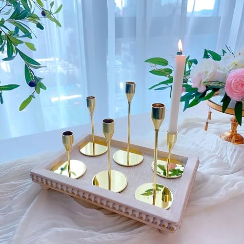 Gold Candlestick Holders, Metal Taper Candle Holders, Bulk Set of 54 - Image 6