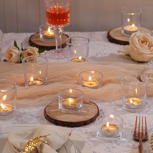 72pcs Clear Assorted Votive Candle Holders, Glass Candle Holder for Wedding Decor, Tealight Candle Holder for Table Centerpiece, and Party Decor - Image 4
